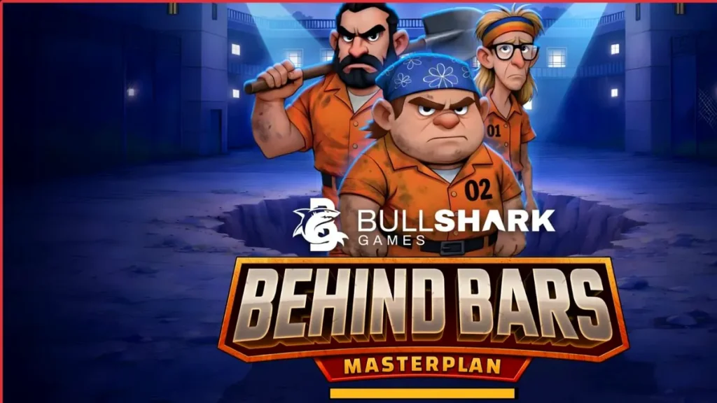 Tampilan visual slot Behind Bars Masterplan dengan tema pelarian penjara